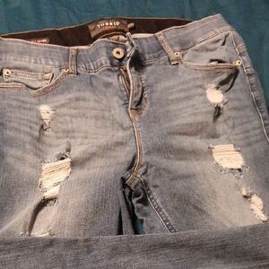 Torrid Women's Ripped Light Blue Skinny Jeans
